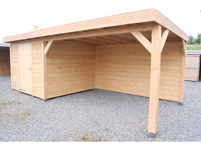 Berging met overkapping - 650x300x245 cm - afbeelding 2 van  3