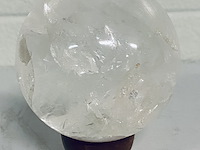 Bergkristal bol + standaard - afbeelding 1 van  4