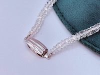 Bergkristal collier met zilveren sluiting - afbeelding 2 van  4