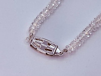 Bergkristal collier met zilveren sluiting - afbeelding 4 van  4