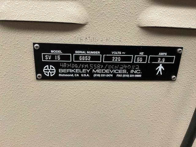 Berkeley medevices sv 15 surgical aspirator vacuum suction - afbeelding 2 van  11