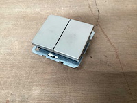 Berker k5 rvs schakelaar inbouw, dubbele wisselschakelaar (58x) - afbeelding 2 van  4