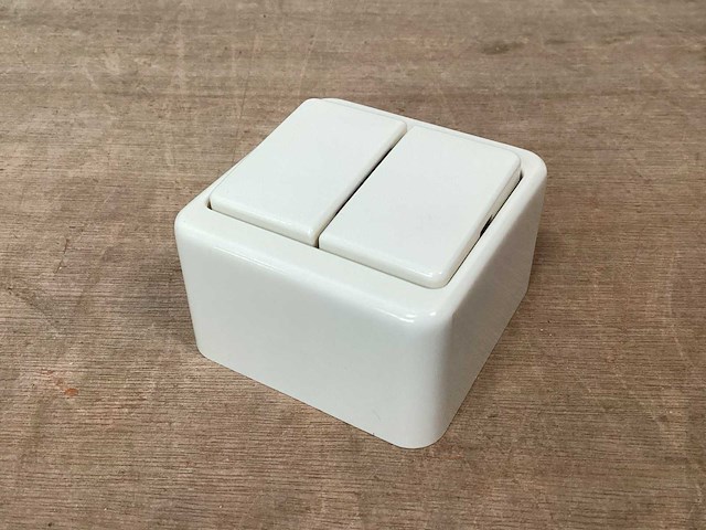 Berker schakelaar opbouw, dubbele serieschakelaar (39x) - afbeelding 1 van  4