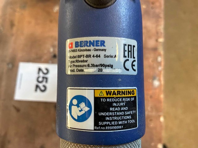 Berner bpt-br 4-64 pneumatische blindklinkpistool - afbeelding 6 van  6