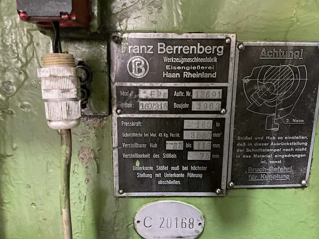 Berrenberg - 1963 - epr160t - excenterpers - afbeelding 17 van  28