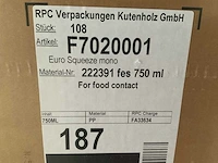 Berry knijpflessen 750ml met dop (17820x) - afbeelding 4 van  5