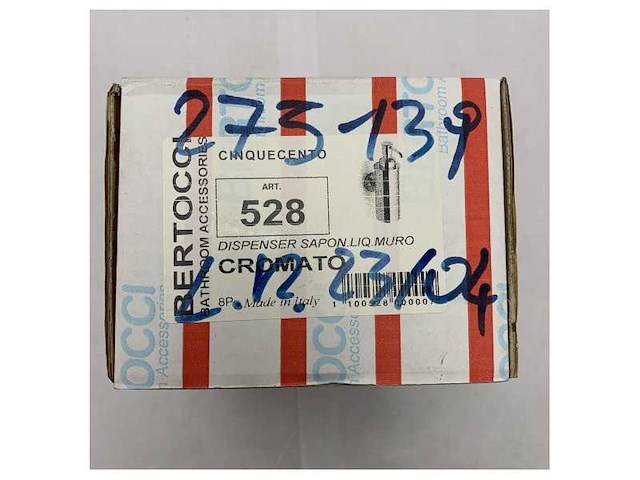 Bertocci 528 maritieme roestvrijstalen wandgemonteerde zepdispenser - afbeelding 3 van  5
