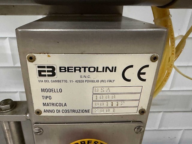 Bertolini - dsa1000 - rvs vulmachine met pedaalbediening - afbeelding 8 van  12