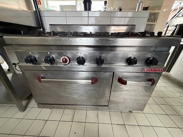 Bertos - rvs gasfornuis met oven - afbeelding 1 van  4