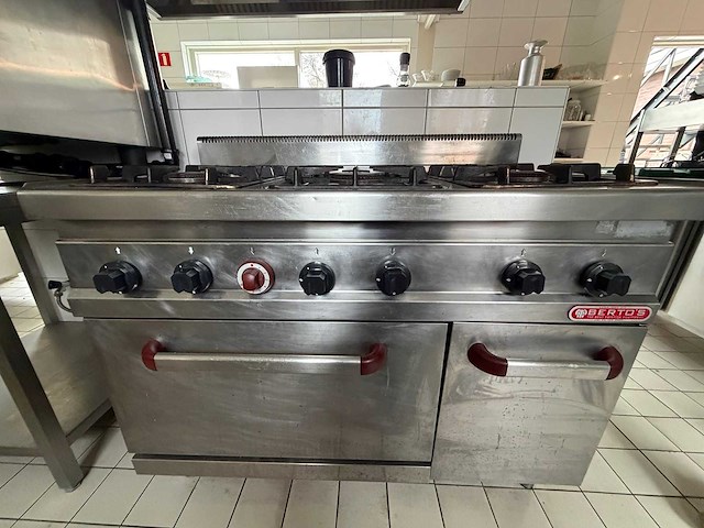 Bertos - rvs gasfornuis met oven - afbeelding 4 van  4