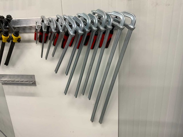 Bessey gz80-2k / gz50-2k / gz30-2k / gz20-2k constructieklem inclusief 20-delige wandhouder (13x) - afbeelding 1 van  10