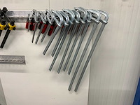 Bessey gz80-2k / gz50-2k / gz30-2k / gz20-2k constructieklem inclusief 20-delige wandhouder (13x) - afbeelding 3 van  10