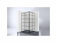 Best design black corner douchecabine hoekinstap 99x99 cm (2x) - afbeelding 1 van  4