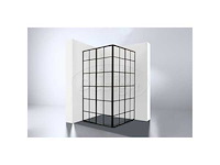 Best design black corner douchecabine hoekinstap 99x99 cm - afbeelding 1 van  3