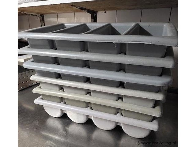 Bestekbak kunststof - 6 stuks - afbeelding 1 van  2