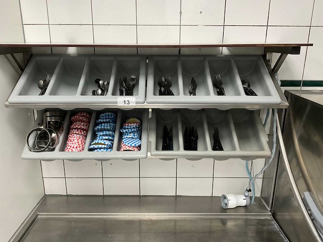 Bestekbakhouder met bestekbakken - afbeelding 1 van  1