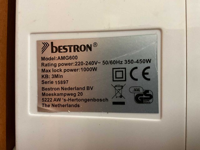 Bestron amg600 gehaktmolen - afbeelding 4 van  6