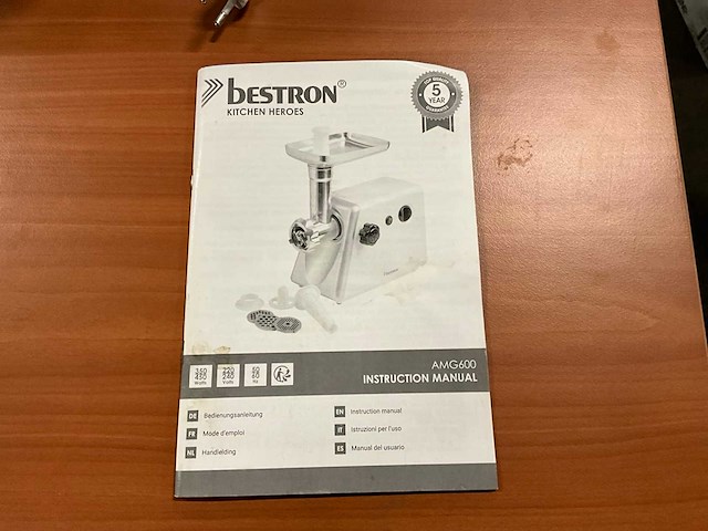 Bestron amg600 gehaktmolen - afbeelding 5 van  6
