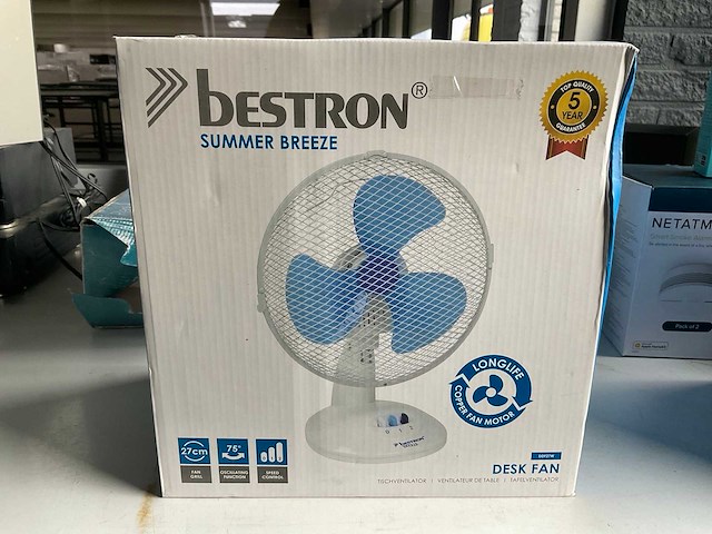 Bestron ddf27w tafelventilator - afbeelding 1 van  3