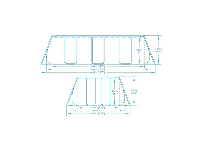 Bestway - 4,04x2,01meter - opzetzwembad - afbeelding 4 van  4