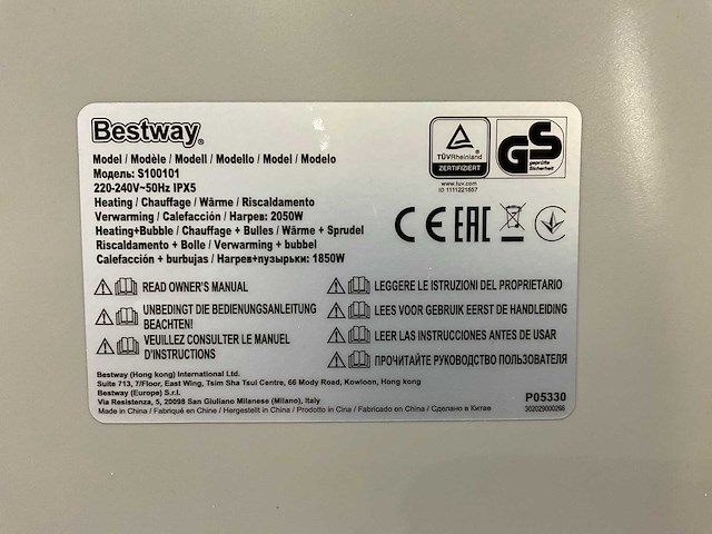 Bestway - s100101 - water verwarming - afbeelding 10 van  13