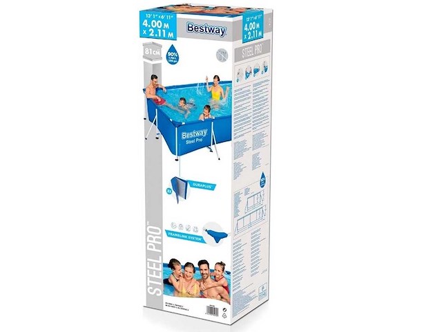 Bestway steel pro zwembad - 400 x 211 x 81 cm - rechthoekig - afbeelding 5 van  5