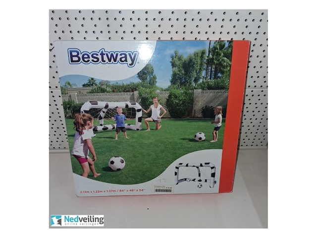 Besway voetbaldoel 213x122x114 cm (wvp € 23,95) - afbeelding 2 van  3