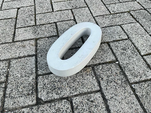 Beton huisnummer 0 groot - afbeelding 3 van  4