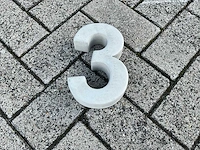 Beton huisnummer 3 klein - afbeelding 5 van  5