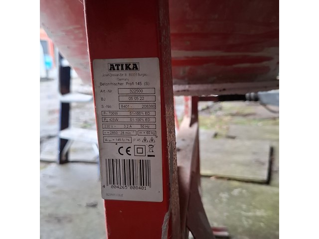 Betonmolen atika, profi 145 s, bouwjaar 2022 - afbeelding 7 van  10