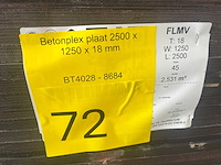 Betonplex plaat 2500x1250x18mm (45x) - afbeelding 8 van  10