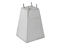Betonpoer - grijs 25/25 x 15/15 x 35 cm h.o.h. 9cm m10 (220x) - afbeelding 1 van  8
