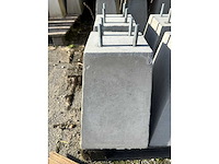 Betonpoer - grijs 25/25 x 15/15 x 35 cm h.o.h. 9cm m10 (220x) - afbeelding 3 van  8