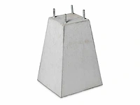 Betonpoer - grijs 25/25 x 15/15 x 35 cm h.o.h. 9cm m10 (40x)