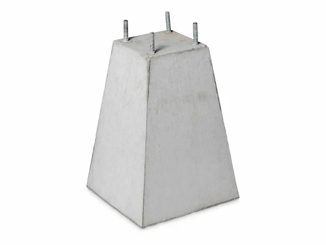 Betonpoer - grijs 25/25 x 15/15 x 35 cm h.o.h. 9cm m10 (80x) - afbeelding 1 van  4