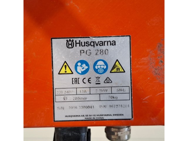 Betonschuurmachine 280mm 230v, husqvarna, pg280, 2017 - afbeelding 6 van  14