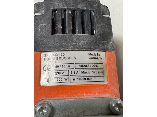 Betonschuurmachine spit, sg125, oranje - afbeelding 6 van  7