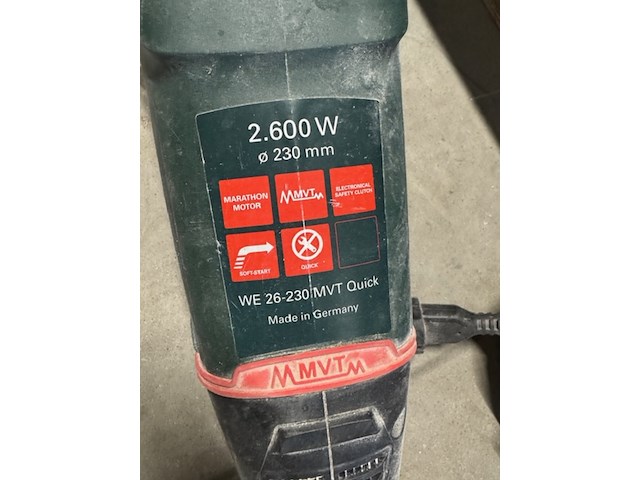 Betonslijper mvt, we 26-230 mvt quick - afbeelding 2 van  5