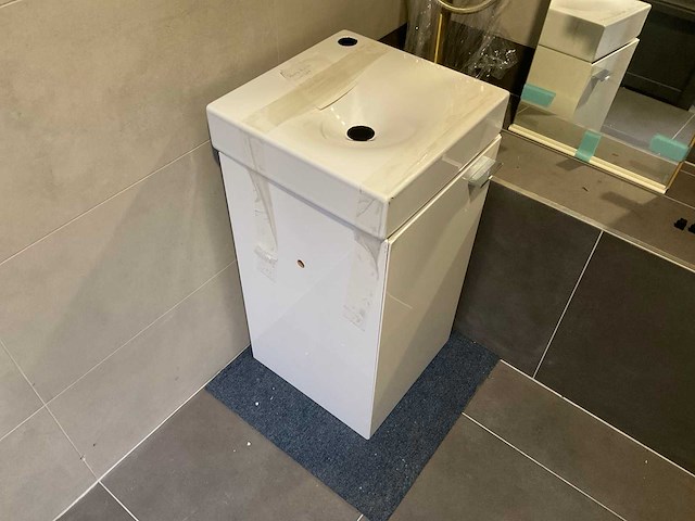 Betteroom bowl fontein meubel 35x35x68cm - afbeelding 3 van  3