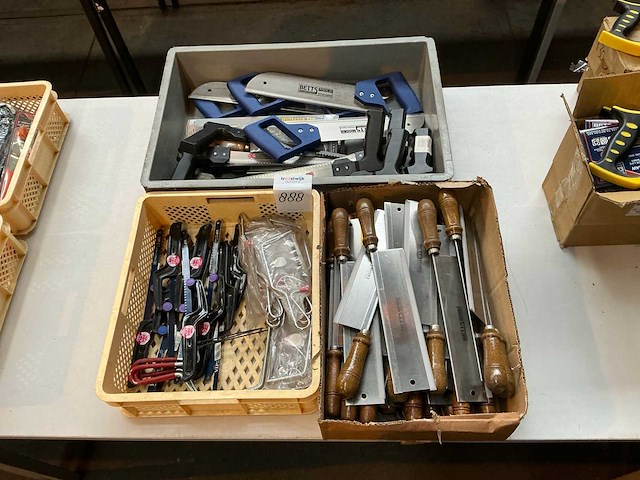 Betts tools zagen in plastic krat / doos (3x) - afbeelding 1 van  4