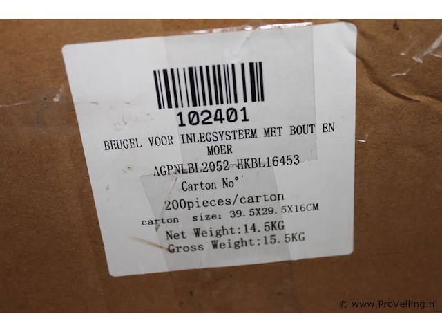 Beugel voor inlegsysteem met bout en moer - 200 stuks - afbeelding 4 van  4