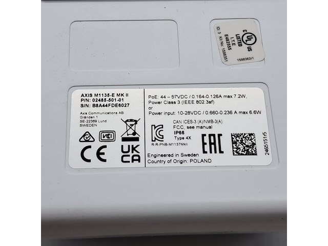 Beveiligingscamera, axis, m1135-e mk ii - afbeelding 6 van  10