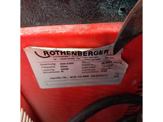 Bevriezingsset 230v rothenberger, rofrostturbo 1.1/4", bouwjaar 2017 - afbeelding 11 van  11