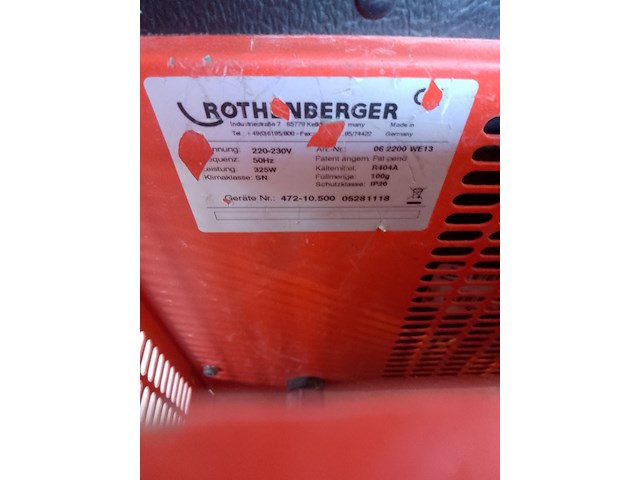 Bevriezingsset 230v rothenberger, rofrostturbo 1.1/4", bouwjaar 2018 - afbeelding 8 van  10