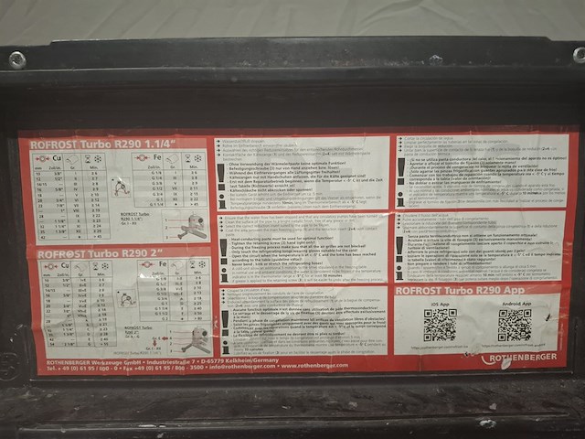 Bevriezingsset 230v rothenberger, rofrostturbo 1.1/4", bouwjaar 2019 - afbeelding 3 van  4