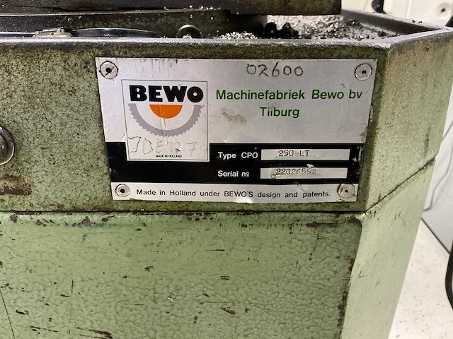 Bewo cpo 250 lt afkortcirkelzaagmachine - afbeelding 4 van  5