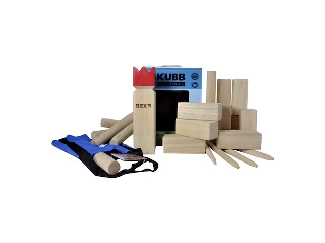 Bex kubb viking original rode koning rubberhout - afbeelding 4 van  4