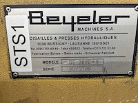 Beyeler ge 3000x6 guillotineschaar - afbeelding 10 van  10