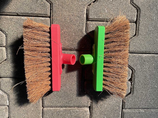 Bezemkoppen - groen&roze (400x) - afbeelding 1 van  1