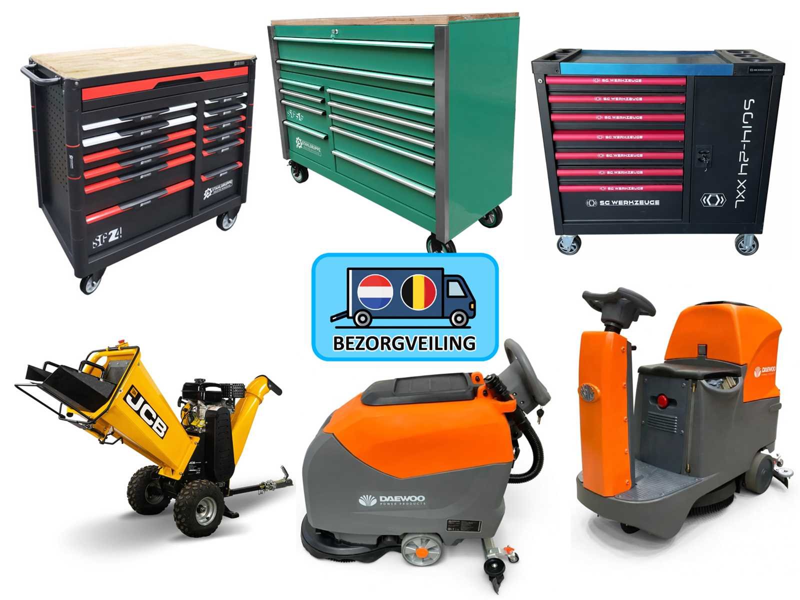 Bezorgveiling machines en gereedschap